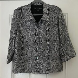 Silk land Women’s Silk Snake Print Jacket Size: 14